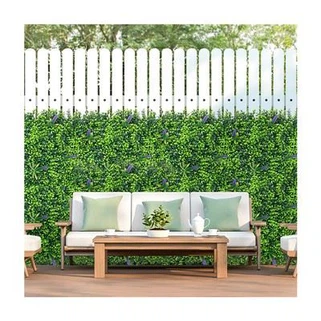 Bảng điều khiển ngoài trời nhân tạo Boxwood Hedge Mat Plant Green Garden Garden Wall